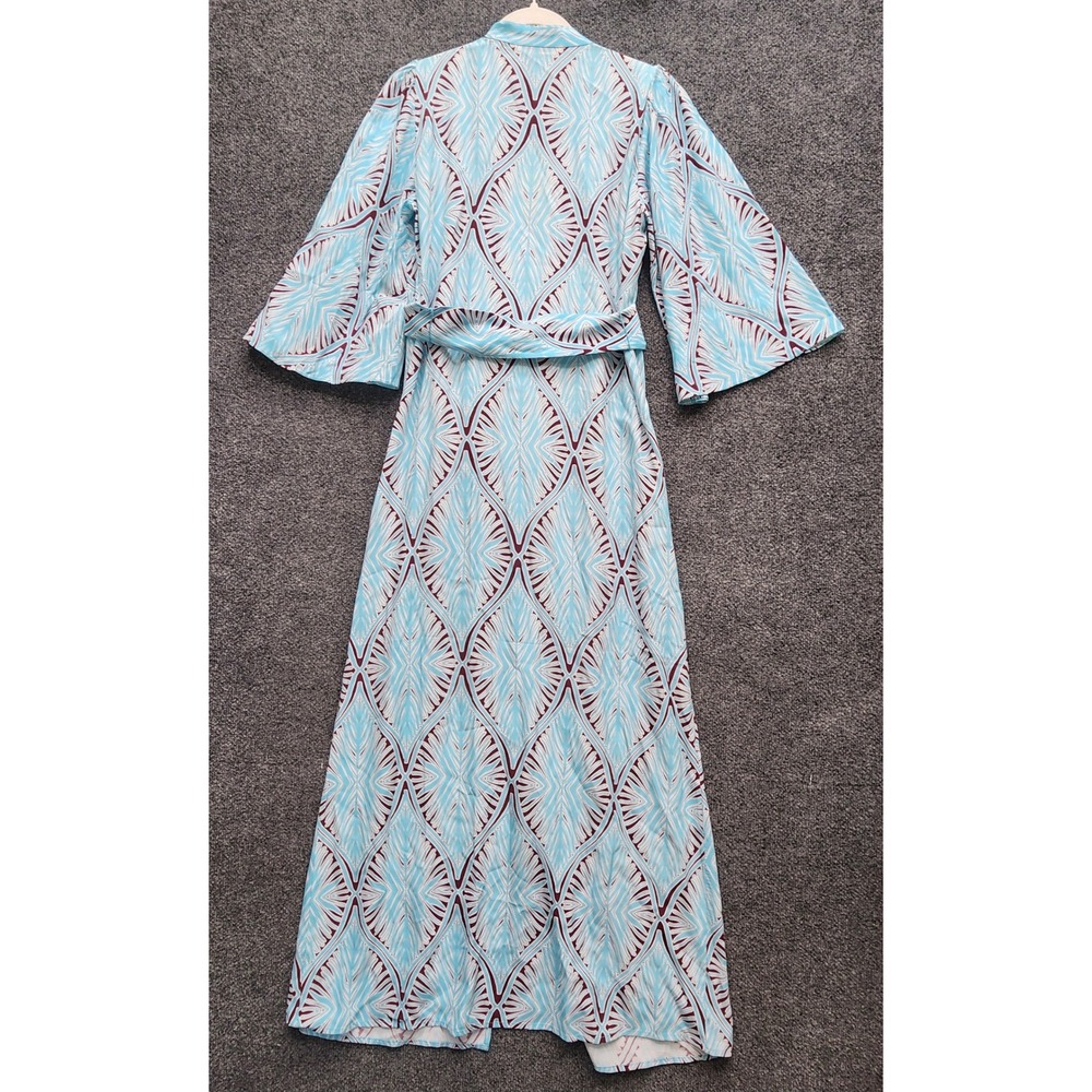 NWT Figue Avery Kaftan Maxi Dress Belted Boho Resort Geometric Viscose XS - Picture 8 of 9